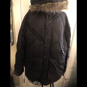 686 puffy faux fur hood jacket